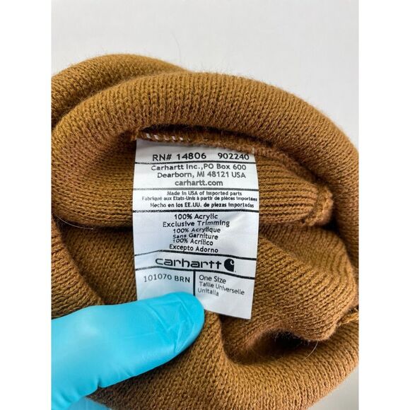 Carhartt Men's Tonal Patch Beanie One Size Brown Purple - Picture 5 of 10